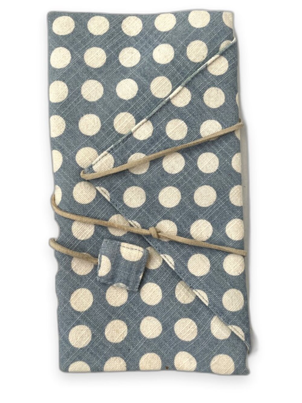 Ultrahard Reversible Fabric Cash Envelope Holder Polka Dot Blue Green
